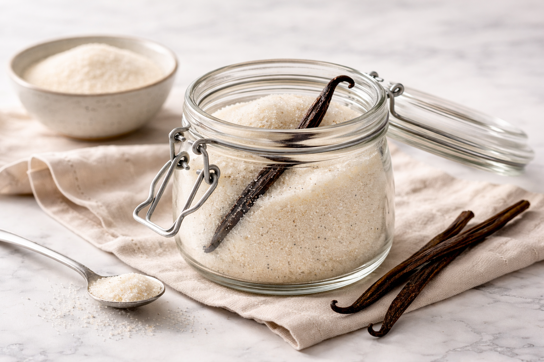 Cómo hacer azúcar avainillada (vanilla sugar) con vainilla en vaina