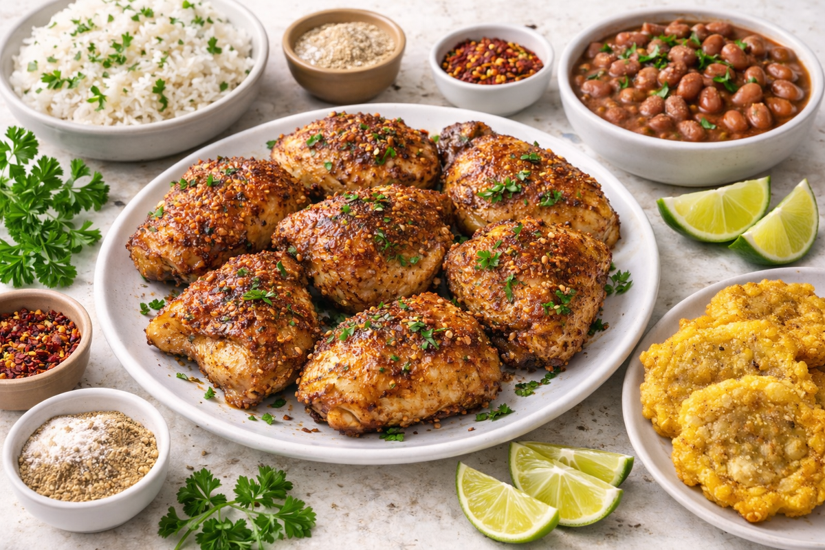 Air Fryer Crunchy Chicken | Pollo crujiente con Garlic & Onion