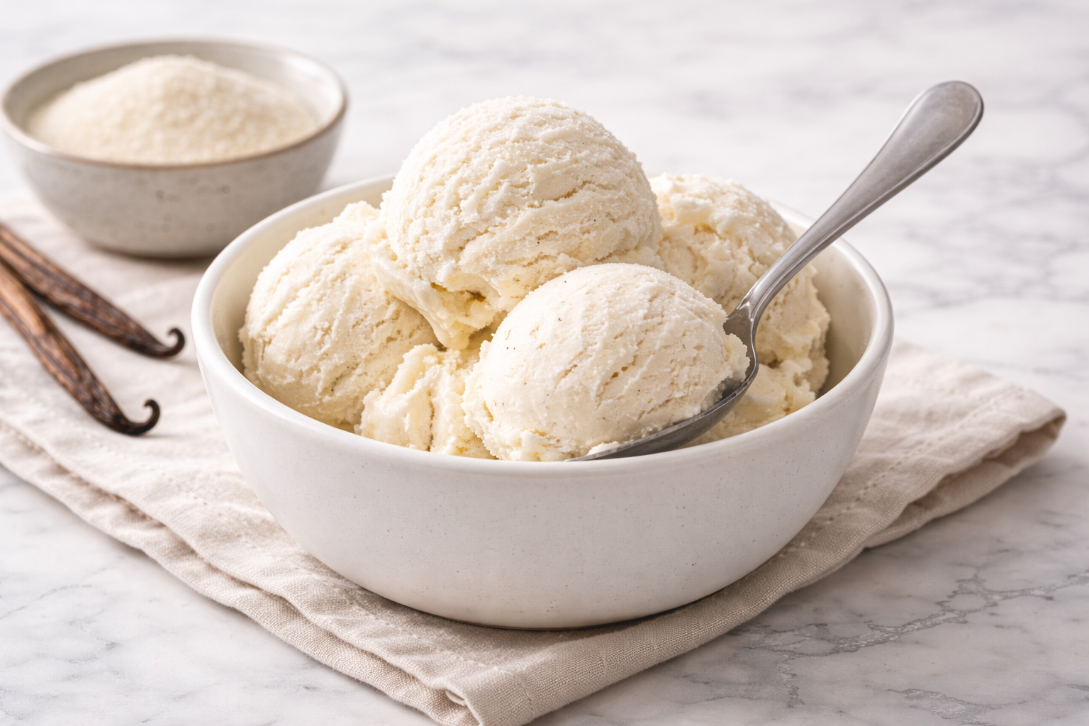 Mantecado de vainilla bean